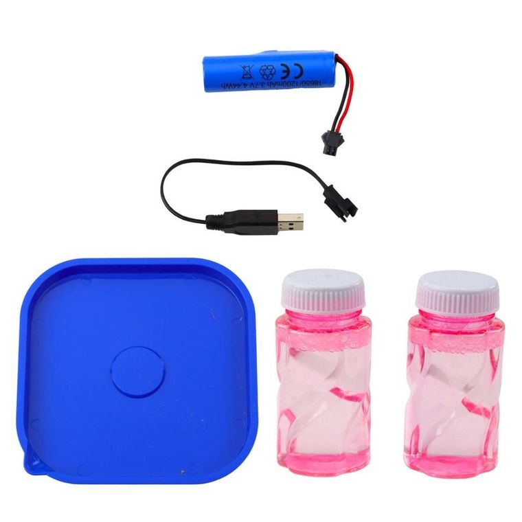 Lean Toys, pistolet do baniek mydlanych, niebieski