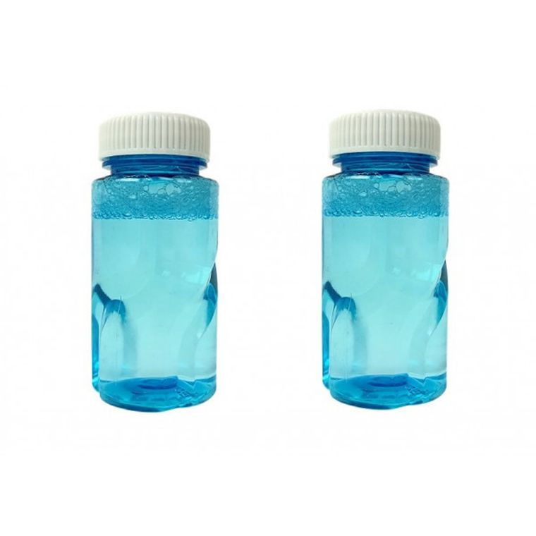 Lean Toys, pistolet do robienia baniek mydlanych, flaming, niebieski