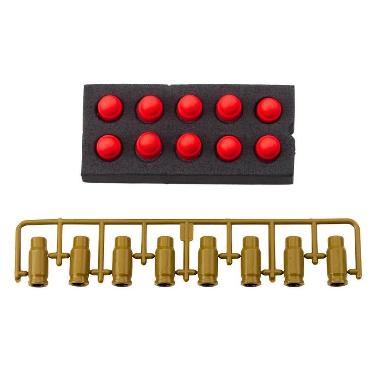 Lean Toys, pistolet na piankowe naboje, łuski, biały