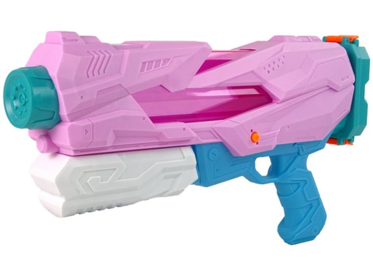 Lean Toys, pistolet na wodę, różowy, zasięg 8 m, 800 ml