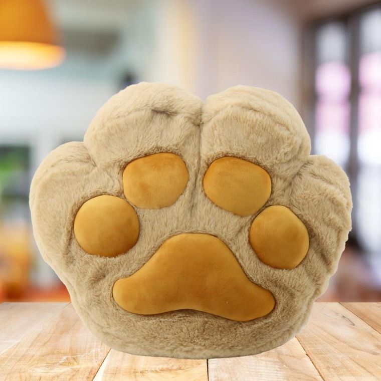 Lean Toys, pluszowa poduszka z kieszenią na ręce, ogrzewacz, beżowa, 40 cm