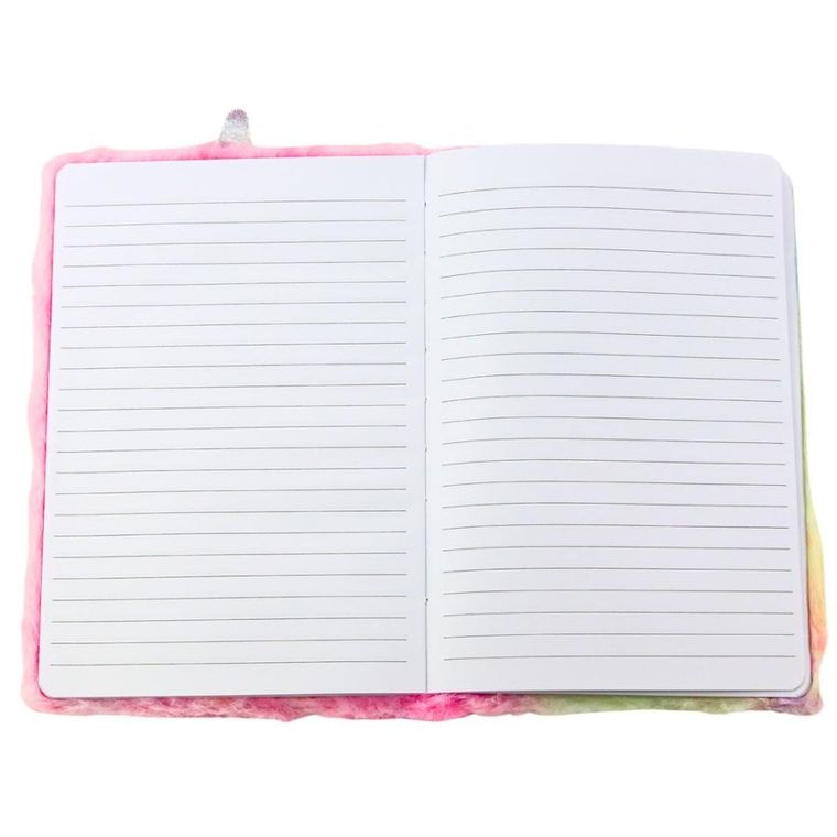 Lean Toys, pluszowy notatnik, linie, jednorożec tęczowy, 1 szt.