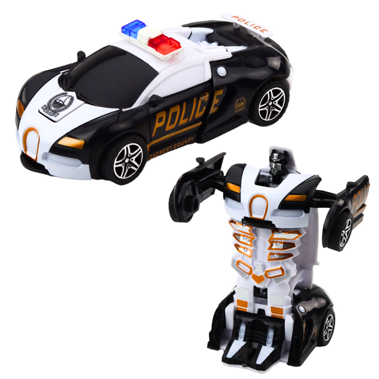 Lean Toys, policja, pojazd transformujący w robota, 2w1, 1 szt.