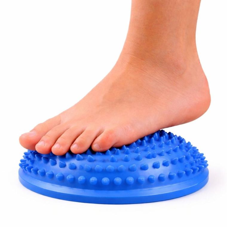 Lean Toys, półkula sensoryczna do masażu i ćwiczeń równowagi, niebieska, 16 cm