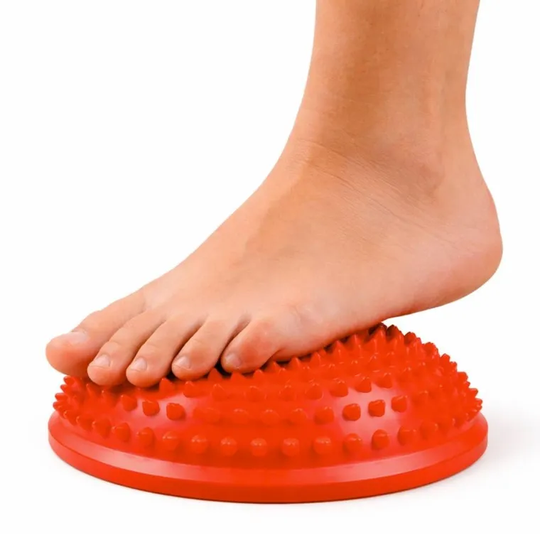 Lean Toys, półkula sensoryczna do masażu i ćwiczeń równowagi, pomarańczowa, 16 cm