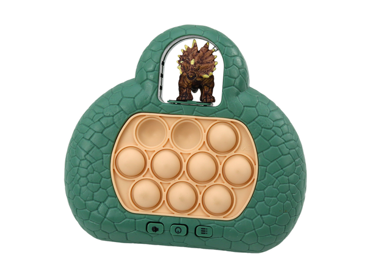 Lean Toys, Pop It, Dinozaur, gra zręcznościowa, zielona