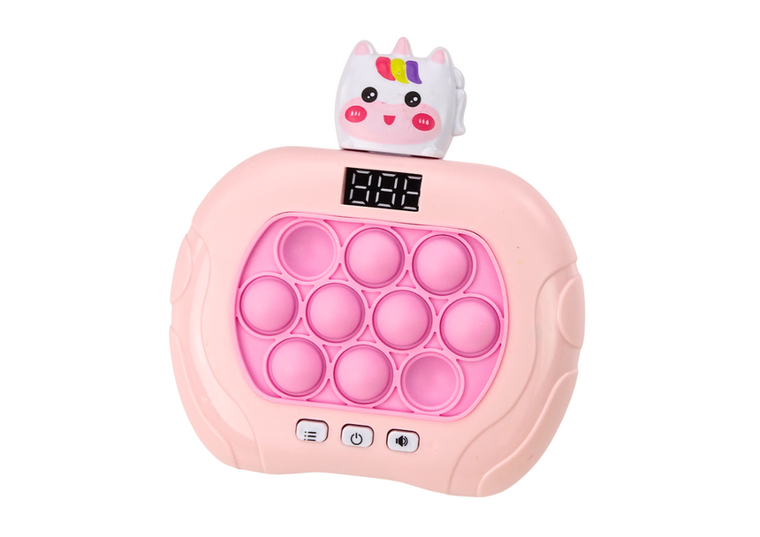 Lean Toys, Pop-It, Whac-A-Mole, Jednorożec, gra zręcznościowa, różowa