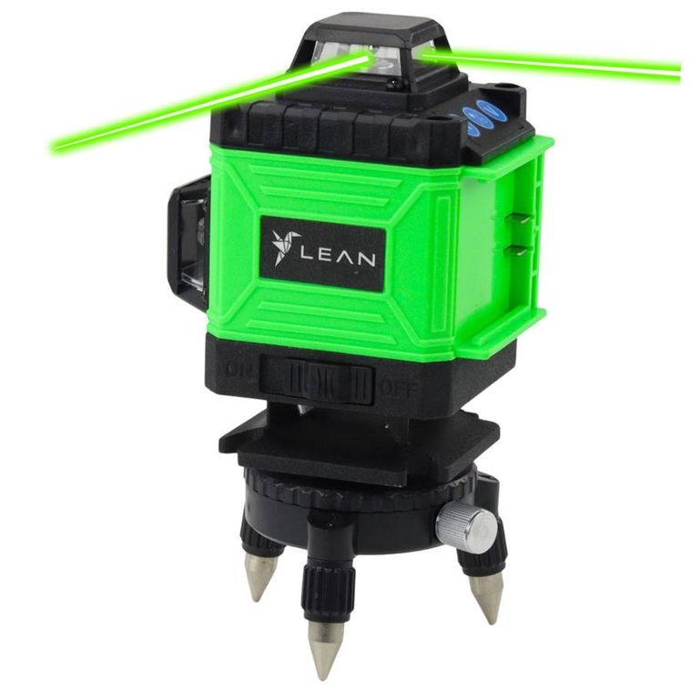 Lean Toys, poziomica laserowa, zielona, 4D