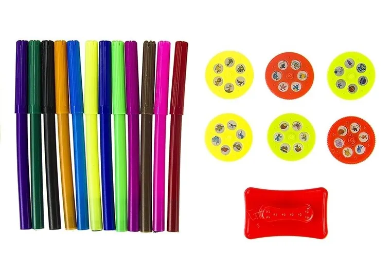 Lean Toys, projektor do nauki rysowania, 36 obrazków