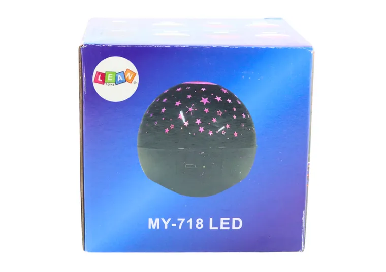 Lean Toys, projektor gwiazd z głośnikiem, 2w1, lampka nocna