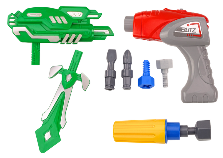 Lean Toys, robot do skręcania, zabawka interaktywna, granatowy