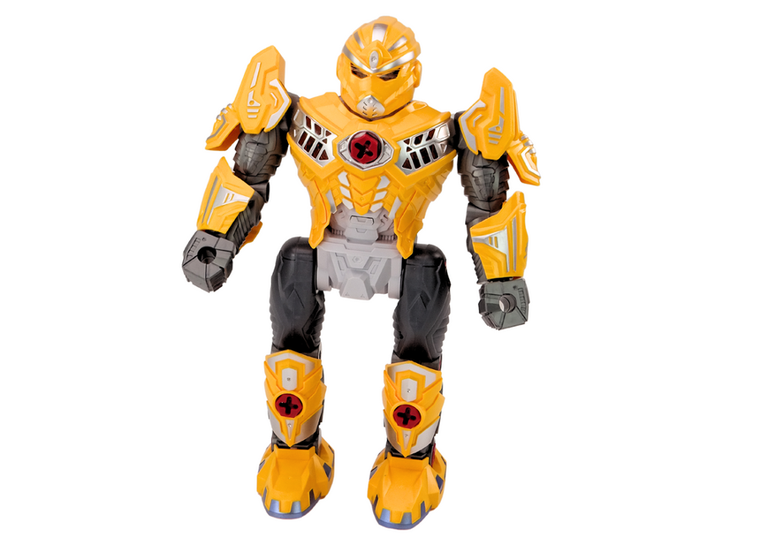 Lean Toys, robot do skręcania, zabawka interaktywna, żółty