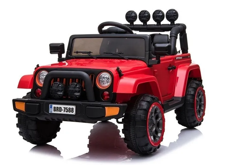 Lean Toys, Samochód Jeep 4-4, pojazd na akumulator, czerwony