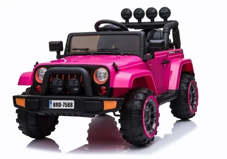 Lean Toys, Samochód Jeep 4-4, pojazd na akumulator, różowy