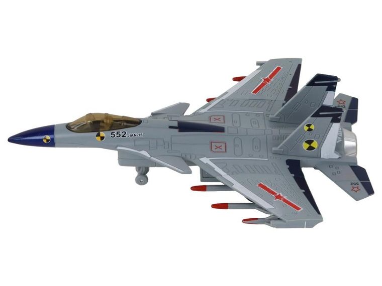Lean Toys, samolot myśliwiec z napędem, 1 szt.