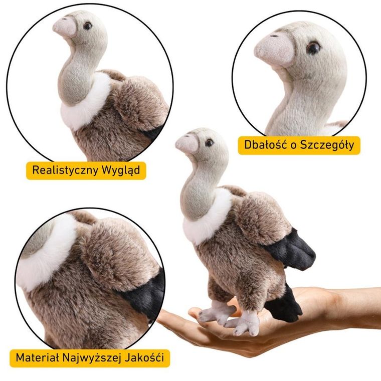 Lean Toys, Sęp, maskotka, 25 cm