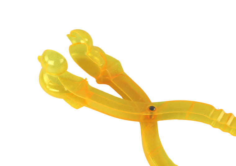 Lean Toys, śnieżkomat, maszynka do kulek, kaczka, żółta