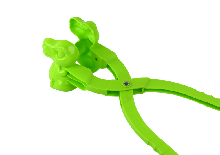 Lean Toys, śnieżkomat, maszynka do robienia śnieżek, dinozaur zielony