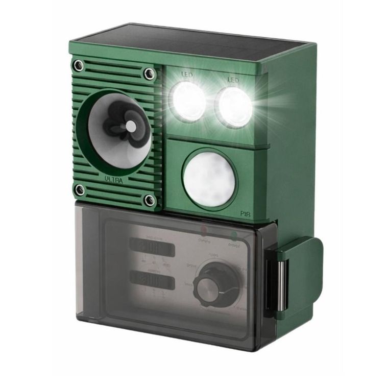 Lean Toys, solarny odstraszacz zwierząt z czujnikiem ruchu, ultradźwięki, LED