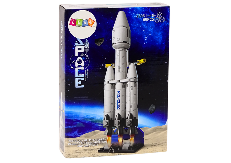 Lean Toys, statek kosmiczny, klocki konstrukcyjne, 69 elementów