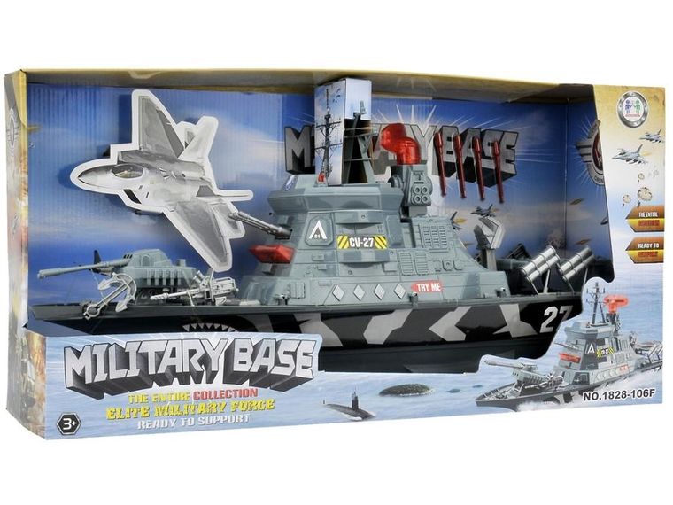 Lean Toys, statek wojskowy, pojazd interaktywny