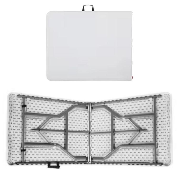 Lean Toys, stół składany z blokadą, biały, 180-74 cm