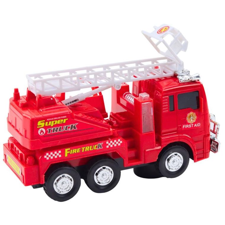 Lean Toys, straż pożarna z ruchomą drabiną, pojazd interaktywny
