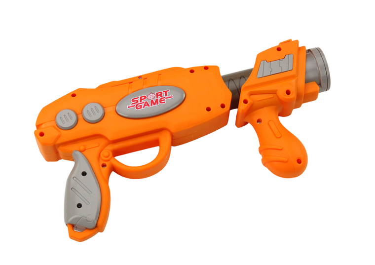 Lean Toys, strzelanie do chomika, pistolet z wyrzutnią kulek i figurką