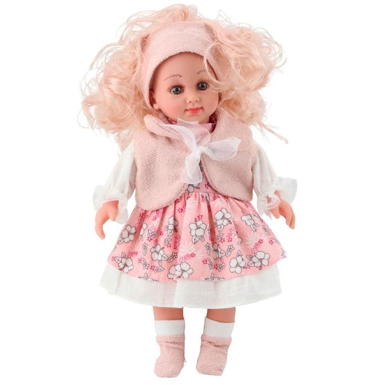 Lean Toys, Sweet Angel, lalka bobas w różowej sukience, 36 cm