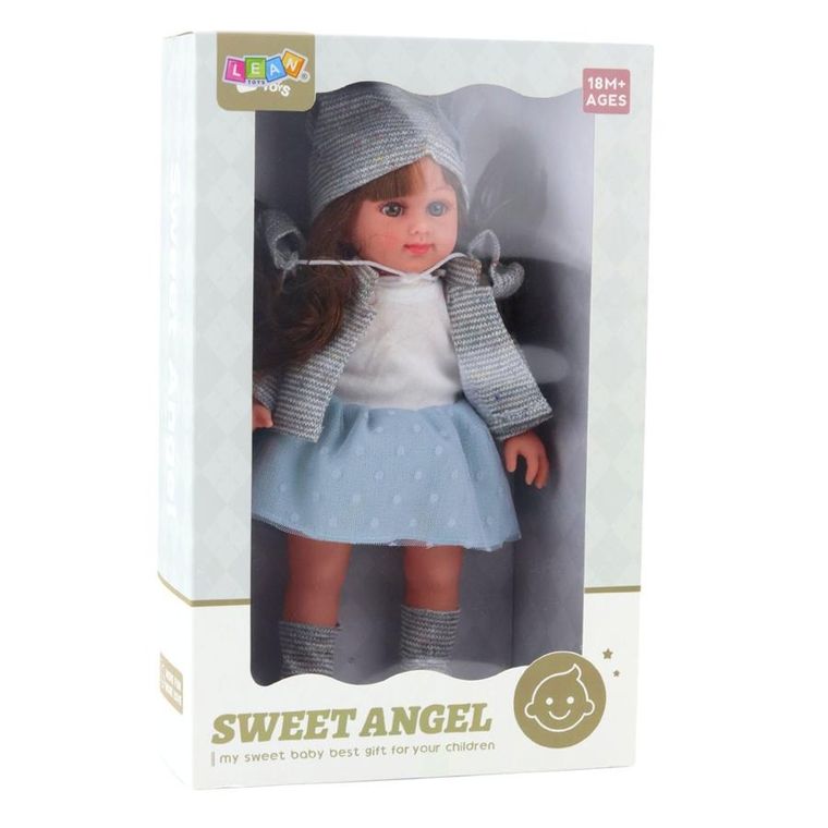 Lean Toys, Sweet Angel, lalka w niebieskiej sukience, 36.5 cm