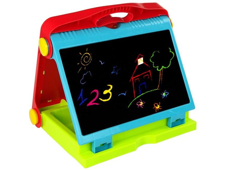 Lean Toys, tablica składana w walizkę 2w1, dwustronna