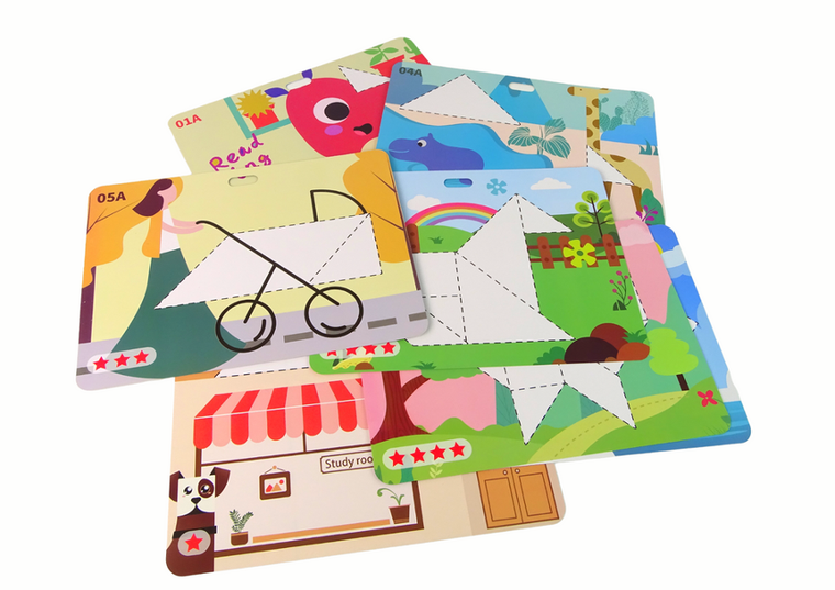 Lean Toys, Tangram, gra logiczna, 7 elementów