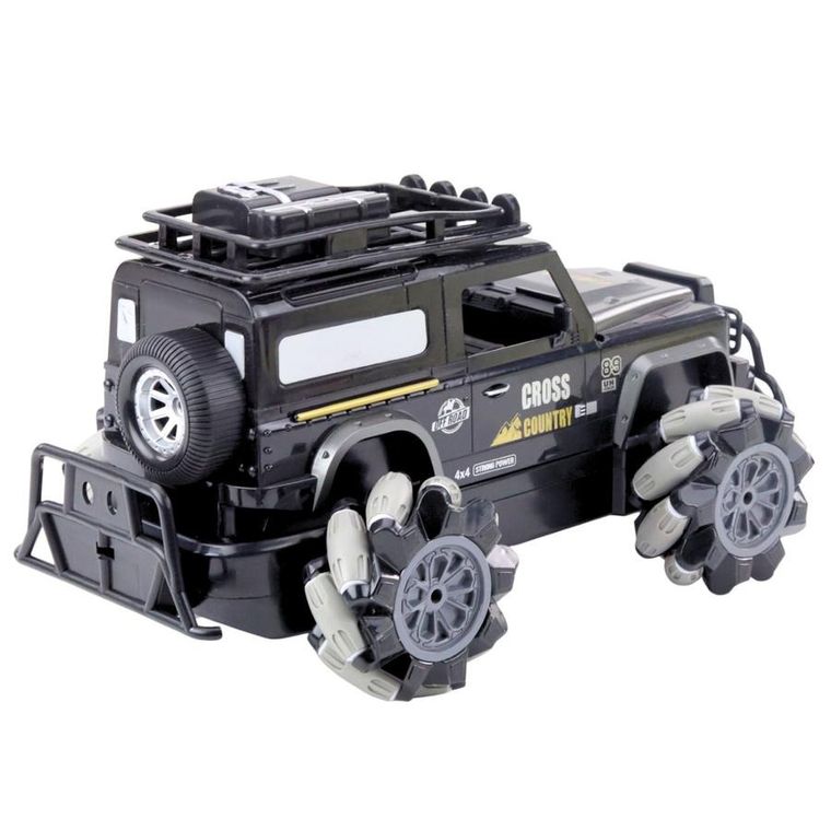 Lean Toys, terenówka, pojazd zdalnie sterowany, obrót 360, czarny, 1:12