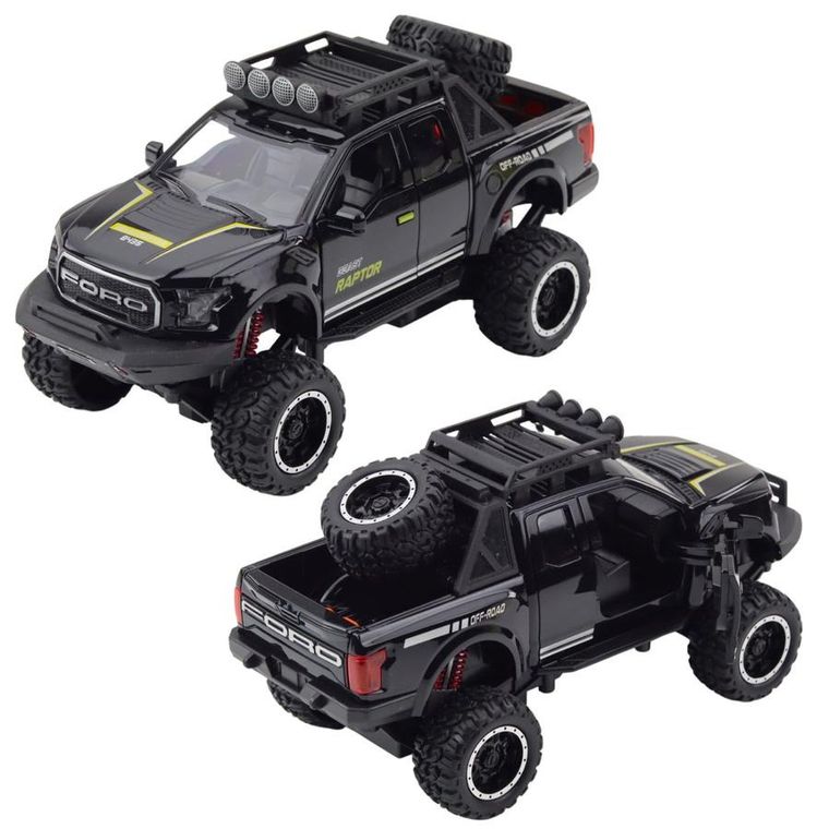 Lean Toys, terenówka raptor otwierane drzwi i dźwięk mix