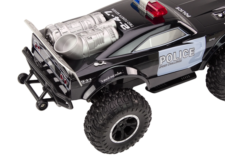 Lean Toys, Terenowy samochód policyjny, pojazd zdalnie sterowany, 1:8