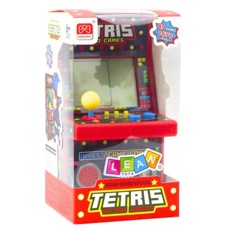 Lean Toys, tetris, automat do gry, gra elektroniczna, czerwony