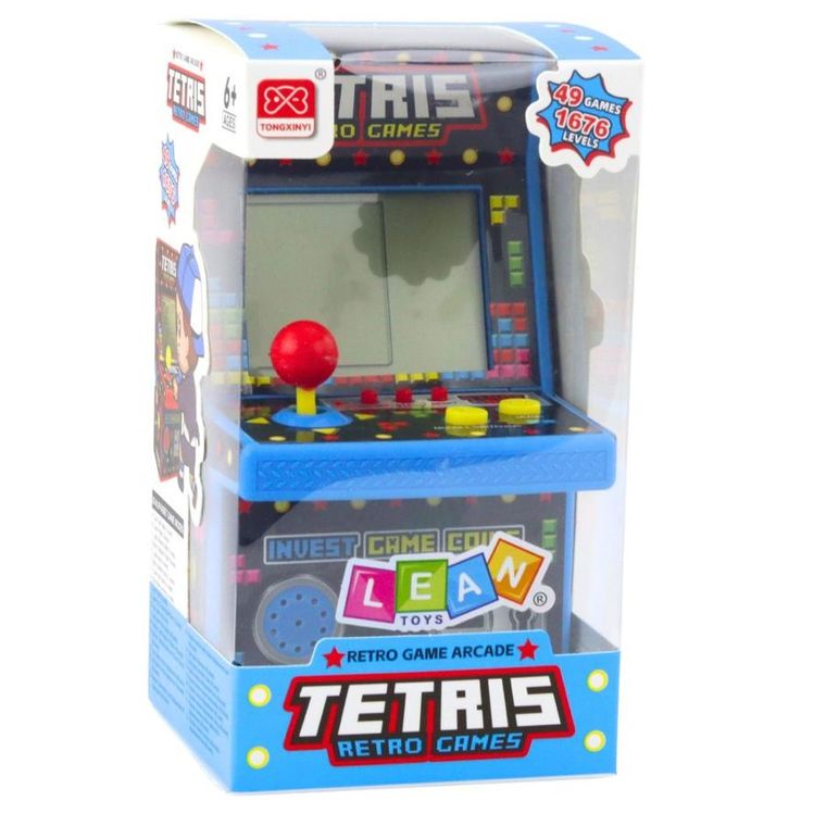 Lean Toys, tetris, automat do gry, gra elektroniczna, niebieski
