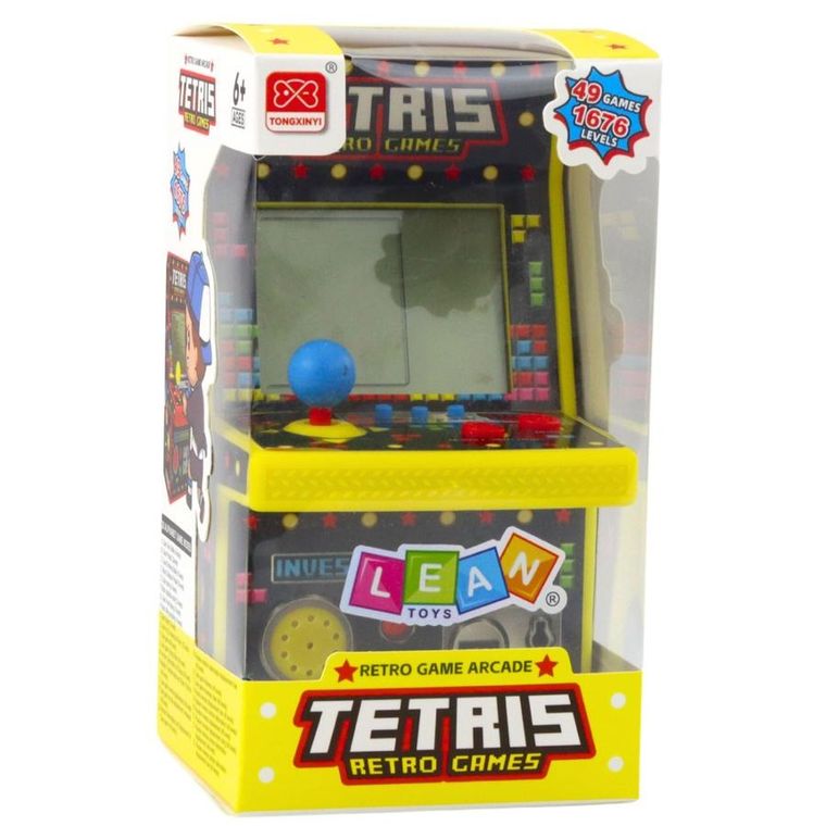 Lean Toys, tetris, automat do gry, gra elektroniczna, żółty