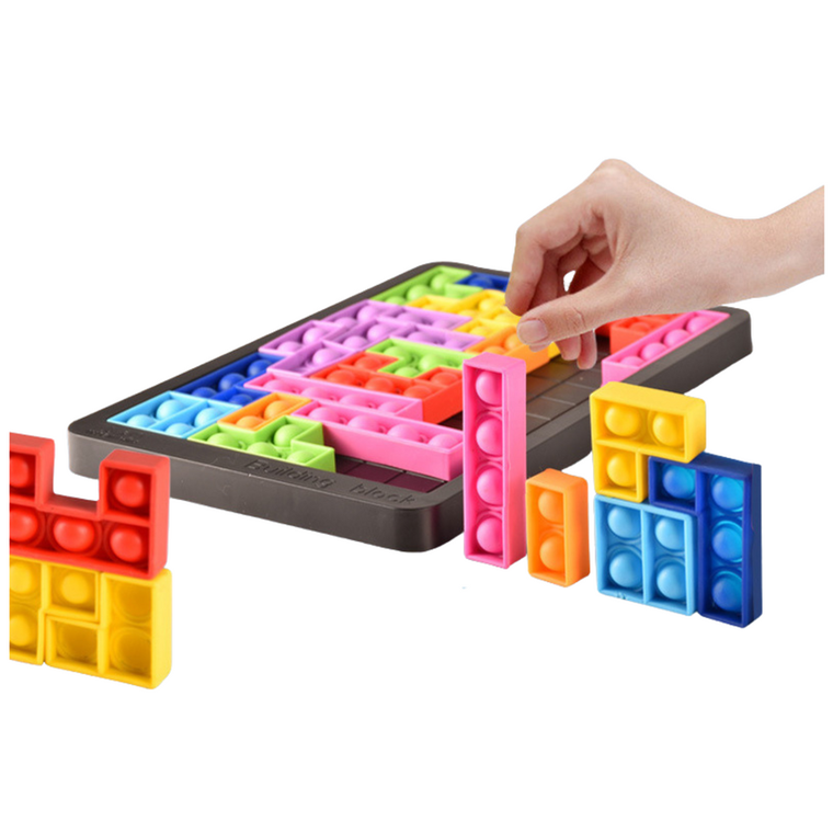 Lean Toys, Tetris Pop-It, układanka 3w1, 27 elementów