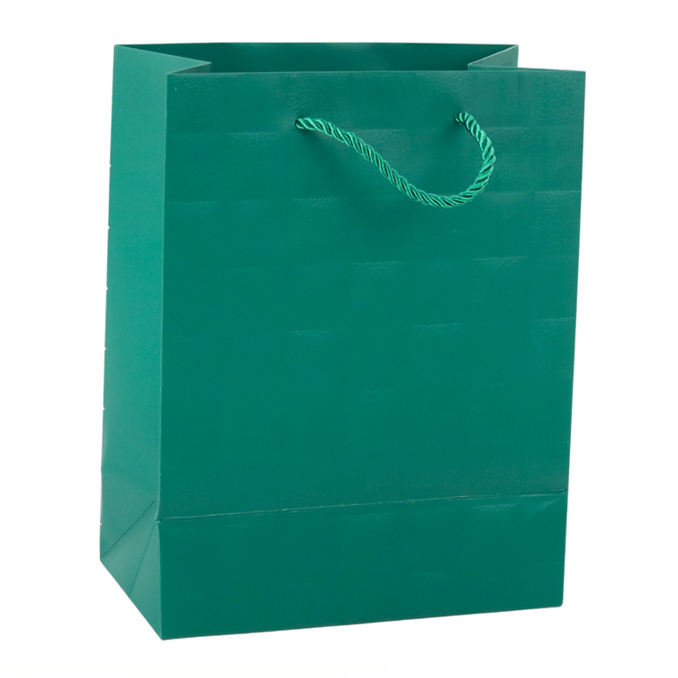 Lean Toys, torba prezentowa elegancka tłoczone kwadraty, 23-18-10,5 cm, 1 szt.