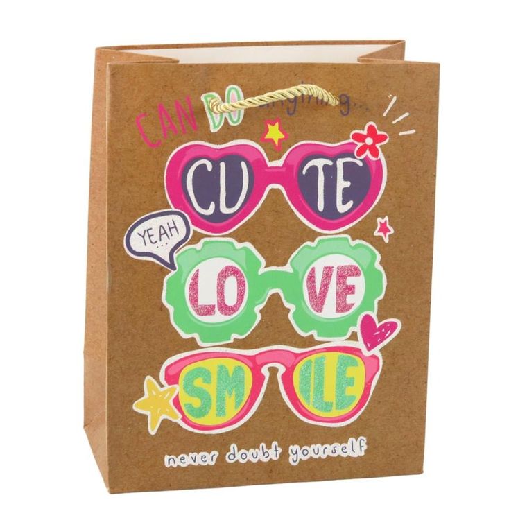 Lean Toys, torba prezentowa papierowa kolorowe motywy, 23-18-10,5 cm, 1 szt.