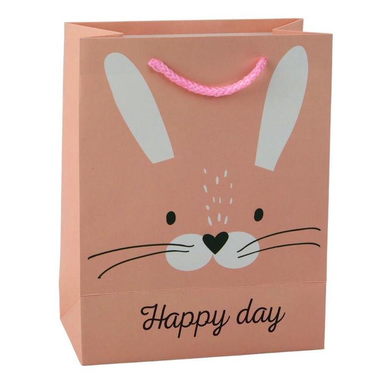 Lean Toys, torba prezentowa papierowa, zwierzęta, brokatowa, 23-18-10,5 cm, 1 szt.