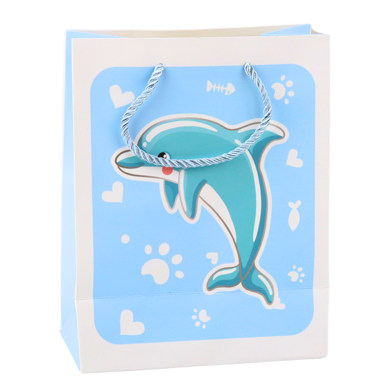 Lean Toys, torba prezentowa zwierzęta, 3d pastelowe, 23-18-10 cm, 1 szt.