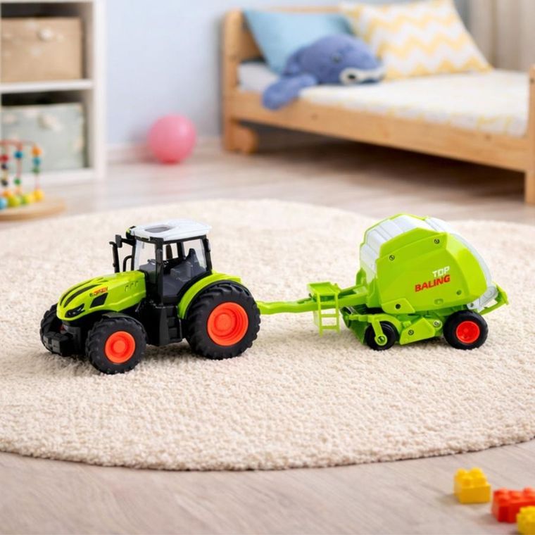 Lean Toys, traktor rolniczy, pojazd zdalnie sterowny, 1:24