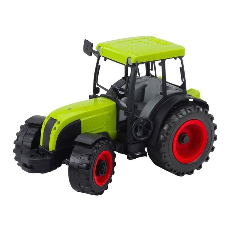 Lean Toys, traktor rolniczy z przyczepą do drewna