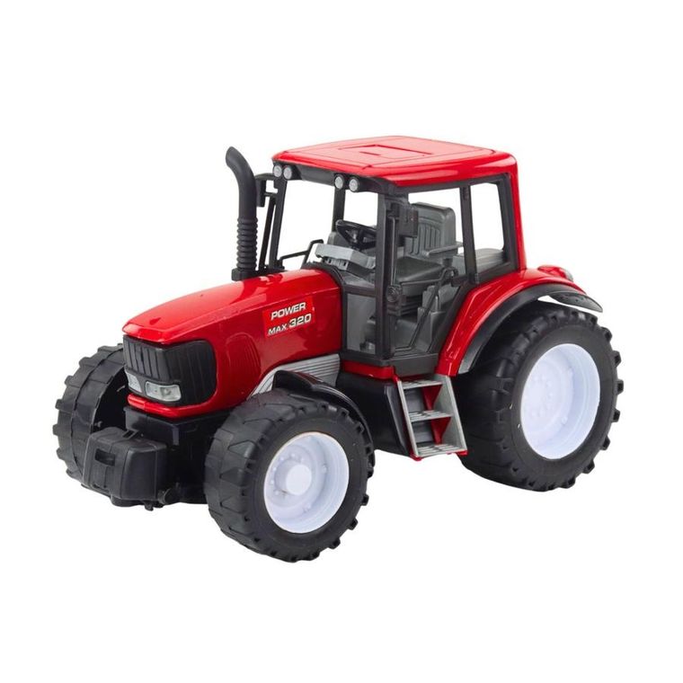 Lean Toys, traktor rolniczy z przyczepą, zielony