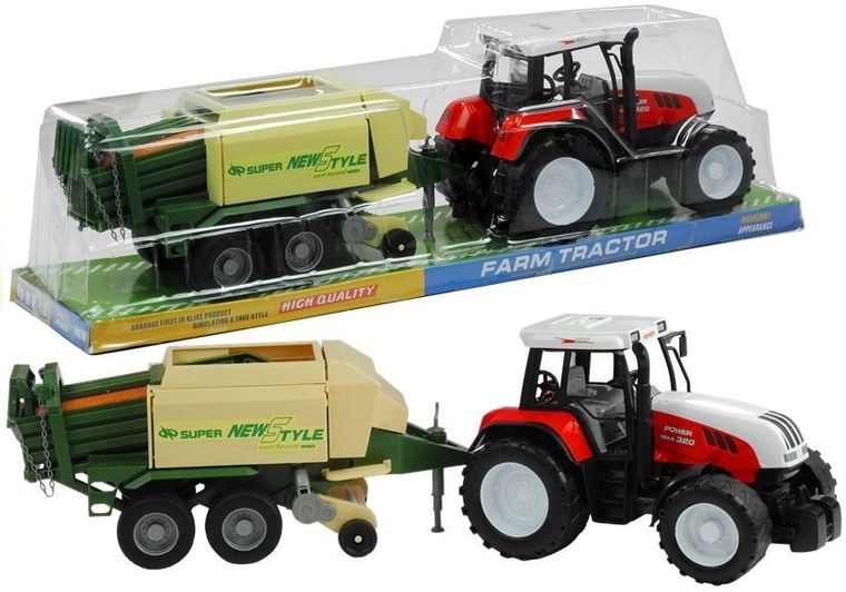 Lean Toys, traktor z przyczepą, 65 cm