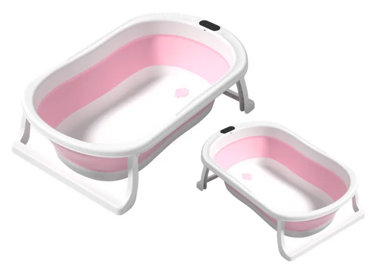 Lean Toys, wanienka do kąpieli, składana, różowa