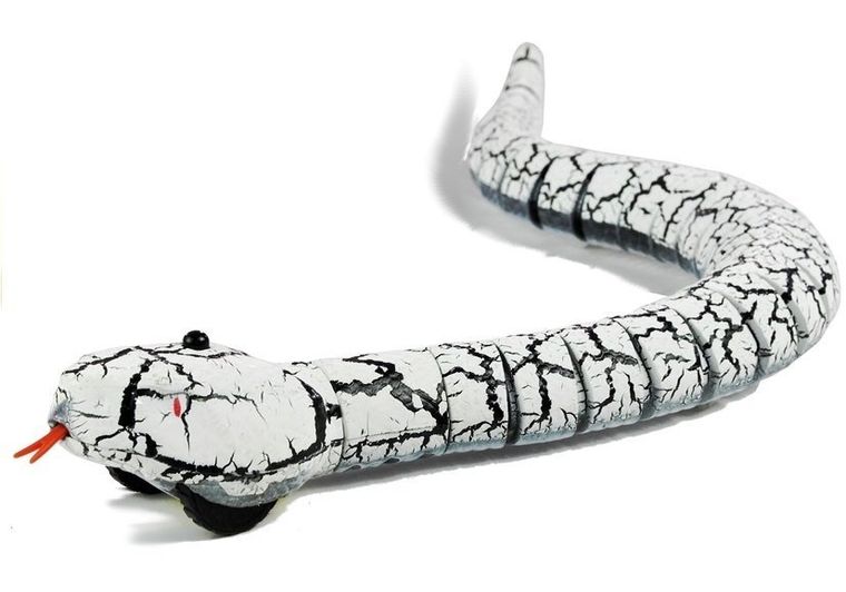 Lean Toys, wąż sterowany pilotem na podczerwień, biały