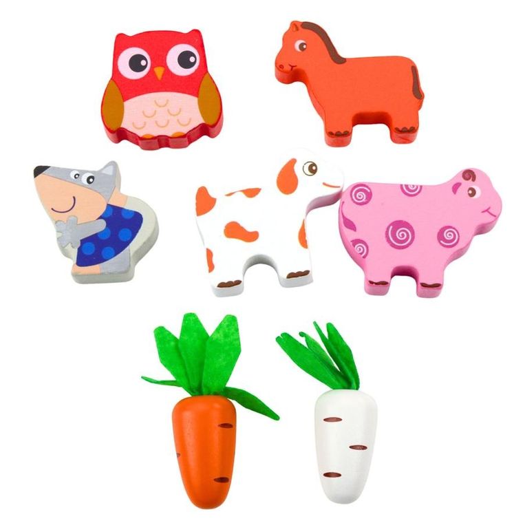 Lean Toys, Wesoła farma, drewniany sorter magnetyczny